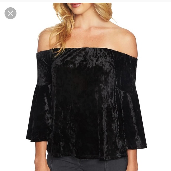 Nortstrom 1 State Off the Shoulder Velvet top - Picture 3 of 3